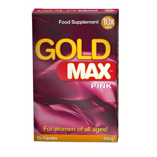 Capsule Gold Max Pink - Premium - pentru cresterea libidoului femeilor si orgasm intens - 10 buc