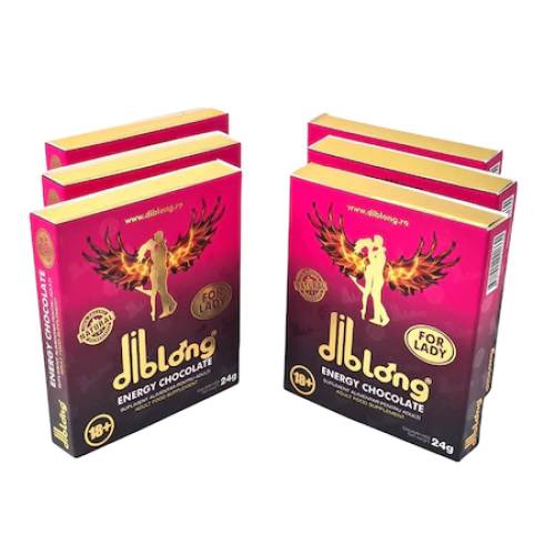 Set 6 afrodisiace ciocolata premium concentrat - DIBLONG ENERGY CHOCOLATE for LADY - pentru orgasm intens si cresterea libidoului femeilor - 144g