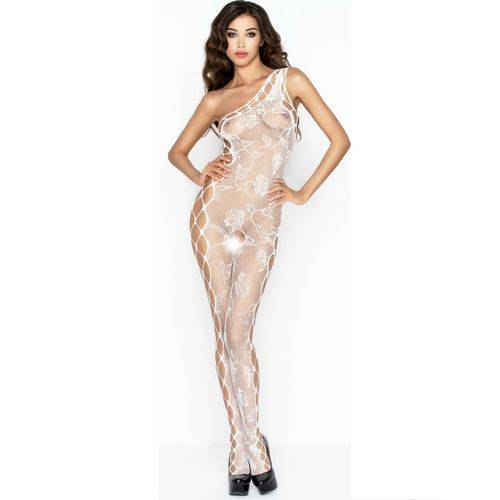 Lenjerie bodystocking Passion G-String BS036 - One size - Alb