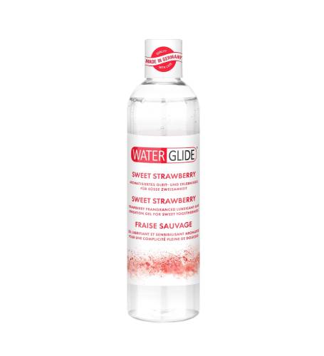 Lubrifiant gel Waterglide Sweet Strawberry - aroma de capsuni - foarte alunecos - pe baza de apa - 300 ml
