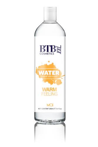 Lubrifiant alunecos - BTB WATER Warm Feeling - pe baza de apa - senzatie de incalzire - 250 ml