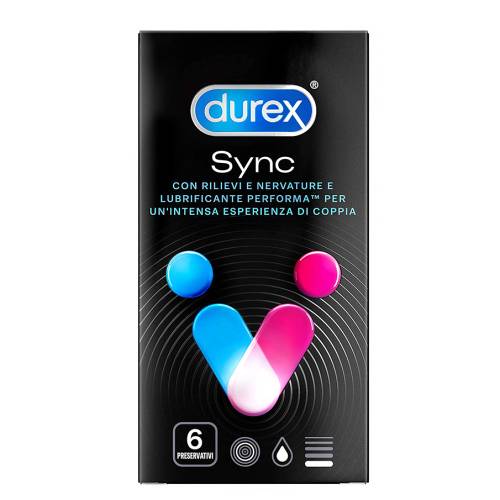 Durex Orgasm Impreuna Prezervative cu Striatii pentru Ea si Lubrifiant Performa pentru El 6 bucati