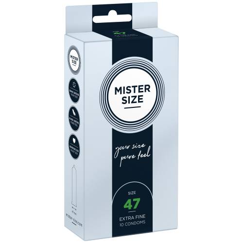 Mister Size Prezervative de Marimea Perfecta Latime 47 mm pentru Placere si Siguranta 10 bucati