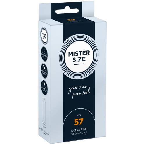Mister Size Prezervative de Marimea Perfecta Latime 57 mm pentru Placere si Siguranta 10 bucati