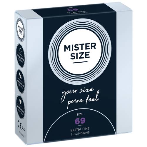 Mister Size Prezervative de Marimea Perfecta Latime 69 mm pentru Placere si Siguranta 3 bucati