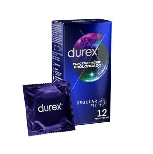 Prezervative Durex Pleasure Prolonged - regular fit - efect de intarziere ejaculare - 56 mm - 1 cutie x 12 buc