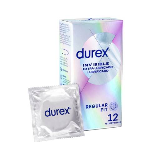 Prezervative ultra subtiri Durex Invisible - cu extra lubrifiere - senzatie naturala - 52 mm - 1 cutie x 12 buc