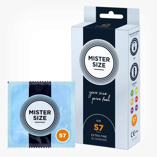 Prezervative ultra subtiri - Mister Size - marime 57 mm - 1 cutie x 10 buc