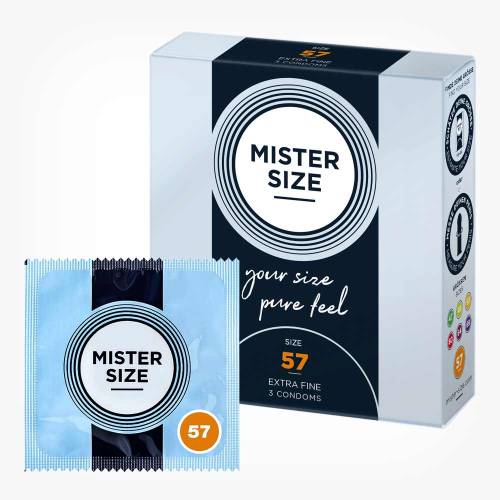Prezervative ultra subtiri - Mister Size - marime 57 mm - 1 cutie x 3 buc