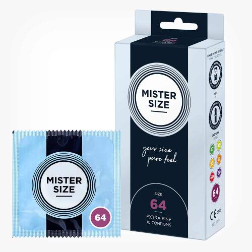 Prezervative ultra subtiri - Mister Size - marime 64 mm - 1 cutie x 10 buc