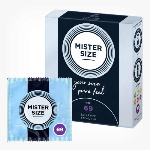 Prezervative ultra subtiri - Mister Size - marime 69 mm - 1 cutie x 3 buc