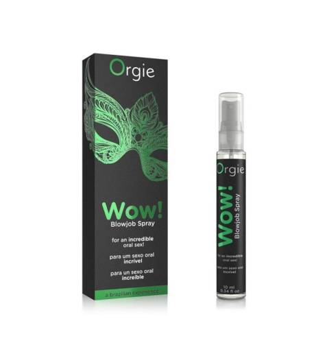 Spray pentru sex oral profund Orgie WOW Mint - verde - 10 ml