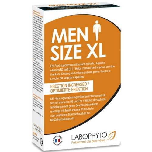 Capsule MENSIZE XL - Labophyto - pentru marire penis in lungime si grosime si erectie puternica - 60 capsule