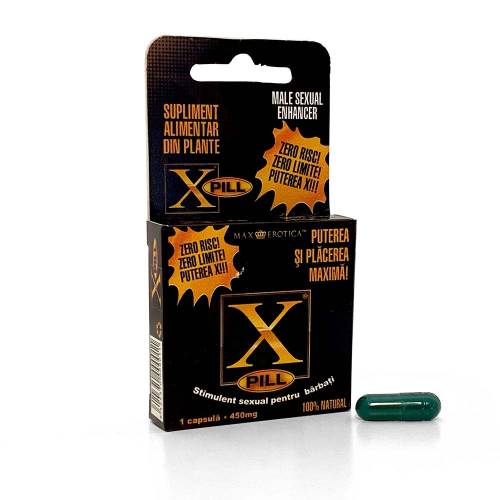 Capsula X-Pill - pentru stimularea erectiei - intarzierea ejacularii si cresterea libidoului - 1 buc