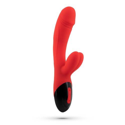 Crushious Penis Indraznet Vibrator Iepuras Reincarcabil pentru Stimulare Vaginala si Clitoridiana