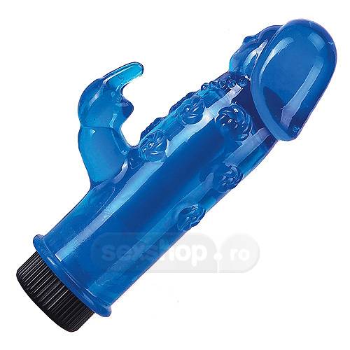 Iepuras Mini Vibrator Excelent ca Prima Jucarie Sexuala - Albastru