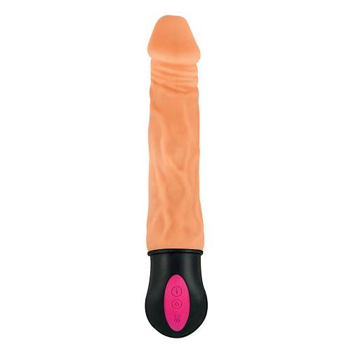 Natural Real Skin Penis Fierbinte Vibrator Realist cu Incalzire 18 cm Culoare Deschisa